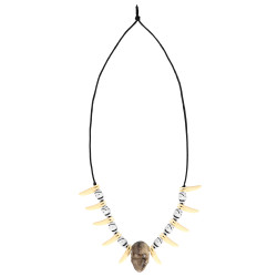 Náhrdelník so zubami a lebkami